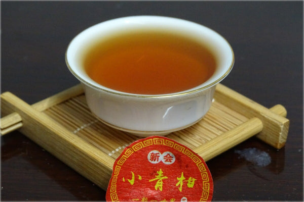 Xinhui Raw Sun-dried Xiaoqingkang Palace Puerh Ripe Tea Tinned Lemon Red Tea500g