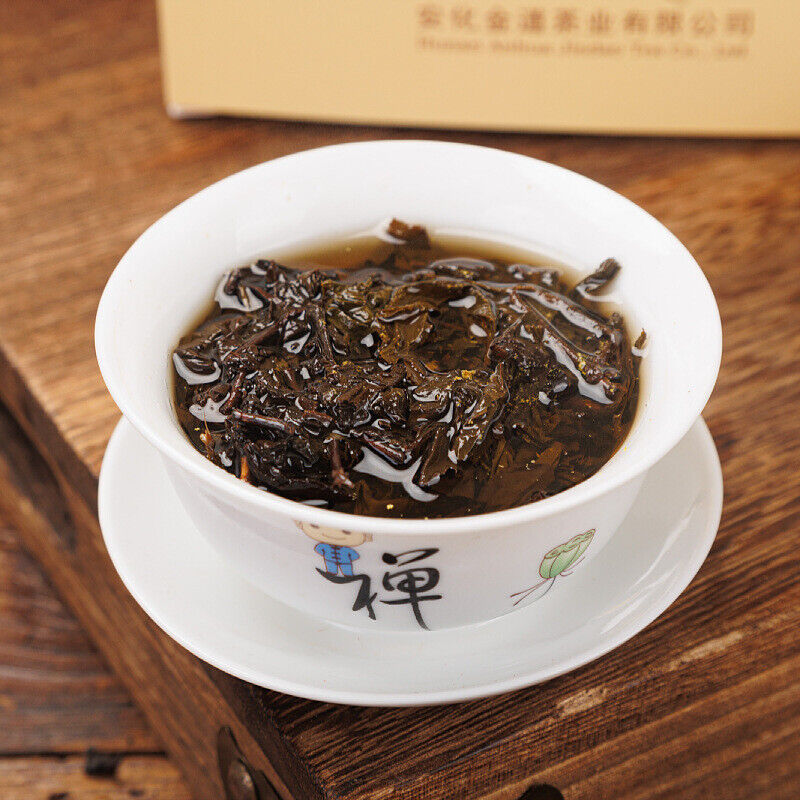1kg Hunan Anhua black tea authentic gold flower Por brick tea hand-built Por tea Secondary image