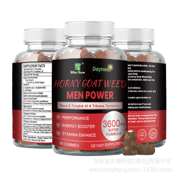 Man Power Energy Gummies männlich Maca vegan Ginseng Gummibärchen