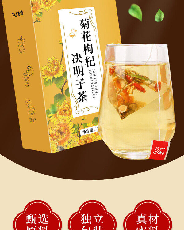 Authentique chrysanthème goji thé aux graines de cassia sachet triangulaire 120G