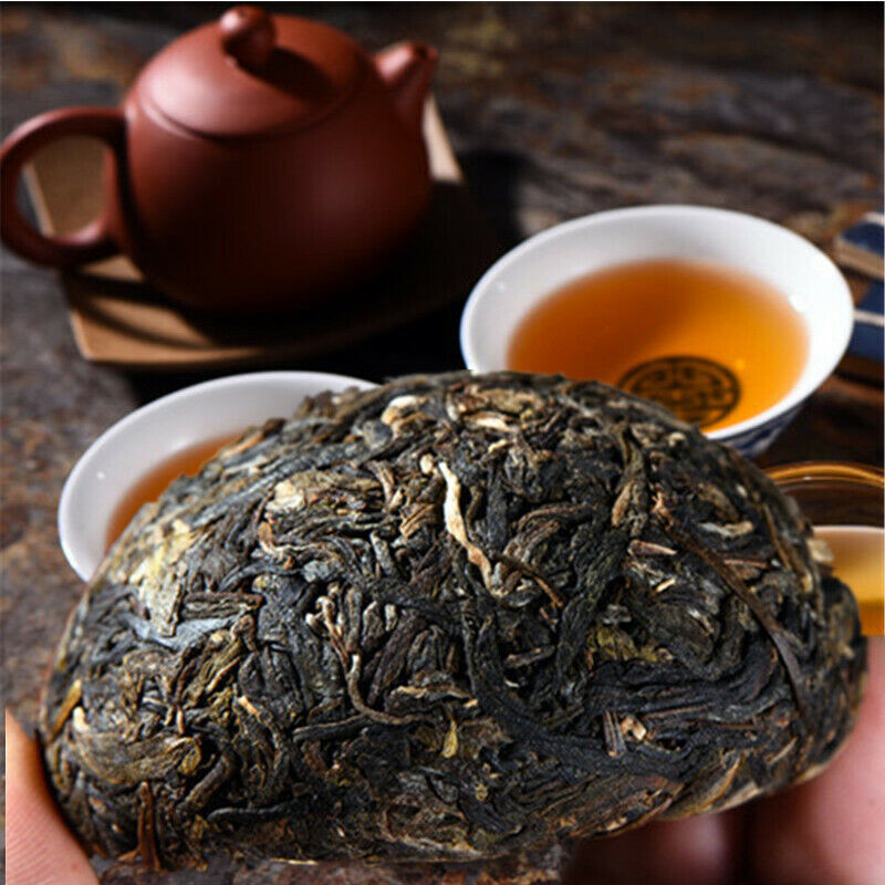 100g Yunnan Old Tea Tree Puer Tea Shen Pu'er Tea Cake cha Pu-erh Green Tea Cakes Secondary image