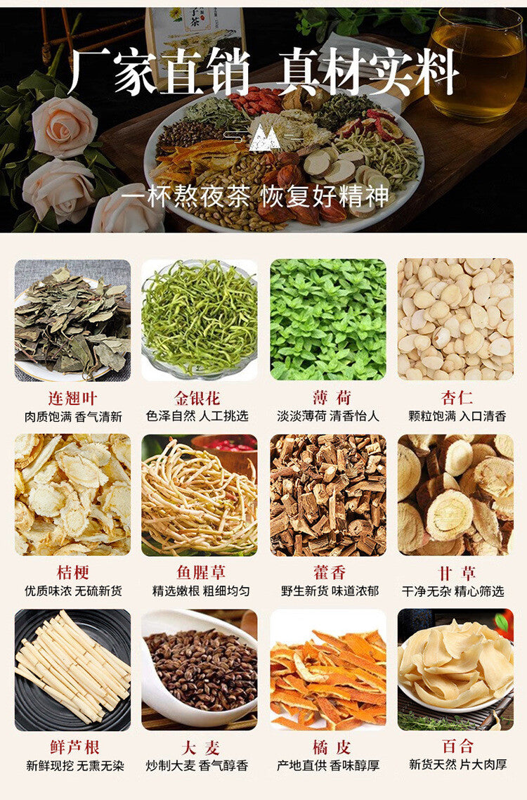 Heat Relief Chrysanthemum Eyesight Tea Honeysuckle Mint Tea for Fresh Breath and