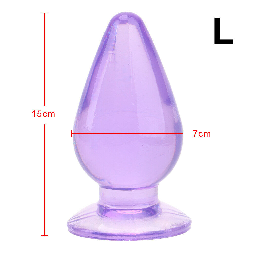 3pcs/Set Big Large Jelly Anal Buttplugs Dildos W/ Strong Suction Cup Unisex