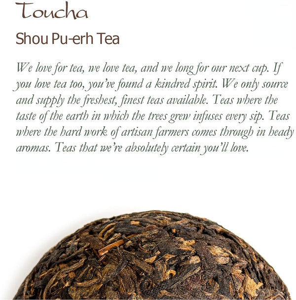 Toucha Pu-erh Tea Yunnan China - TOU Cha Bird Nest Pressed Chinese Puer Tea 100g