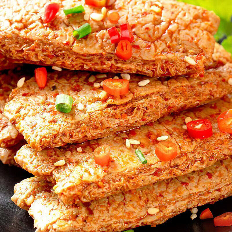Spicy Vegetarian Meat Strips Healthy Snack Soy Jerky 100g