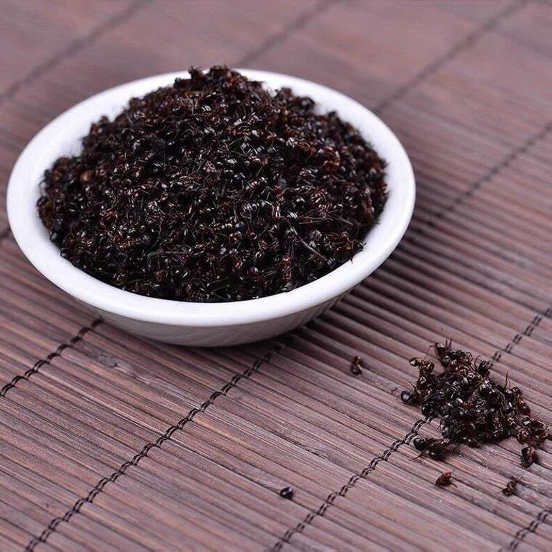 Wild Nature Dry Black Ants - Nature Ant As Food Herb Tonic Body Grate Quality