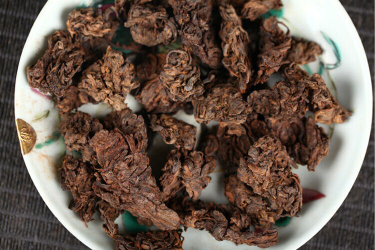 Dark Tea Yunnan Puerh Tea Spring Tea Head Golden Bud Ripe Tea 500g loose tea