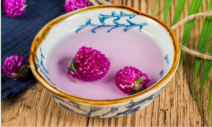 Flos Gomphrena Globosa Flower Tea Qian Ri Hong Herbal Tea Healthy Tea Drink Food