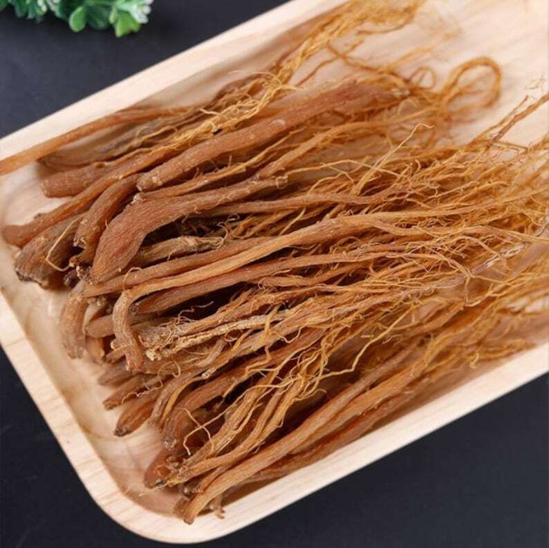 8.8oz Dried Panax Red Ginseng End Root Dried Herbs Tea Health, Red Ginseng Main image