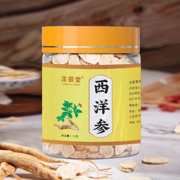 American Ginseng Slices 30g Jar Changbai Mountain Herbal Supplement Popular
