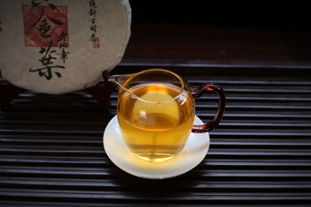Lao Banzhang Golden Leaf Yellow Tablet Tea Yunnan Pu'er Tea Raw Tea 357g/12.59oz