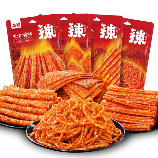 Pikanter Streifen Latiao Snack Chinesische Spezialität Veganer Pikanter Snack