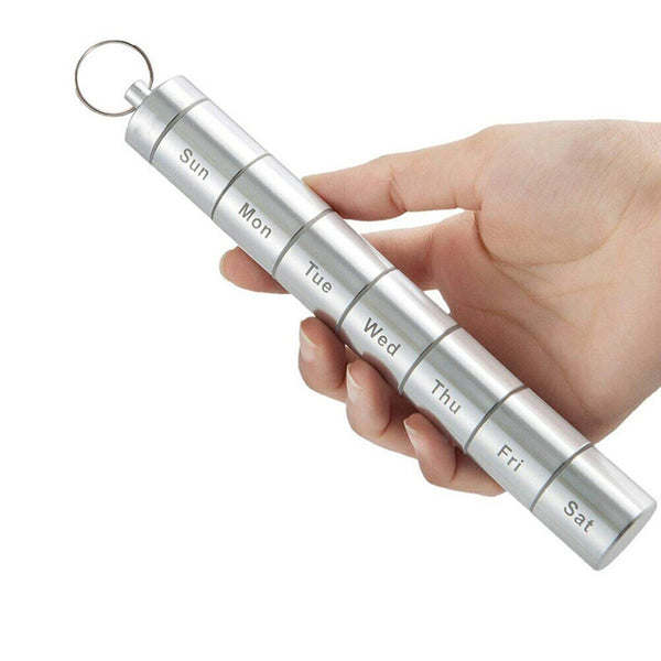 Waterproof Metal Pill Box Daily Medicine Container Keychain Pill Storage Holder