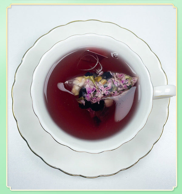 Apple Rose Lotus Leaf Tea for Detox and Digestive Health Tea