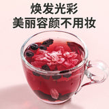 Black Goji Berry Mulberry Rose Herbal Tea Bags Anthocyanin Rich Health Drink