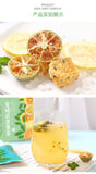Freeze dried citrus, passion fruit, honey tea, lemon slices, flower fruit tea