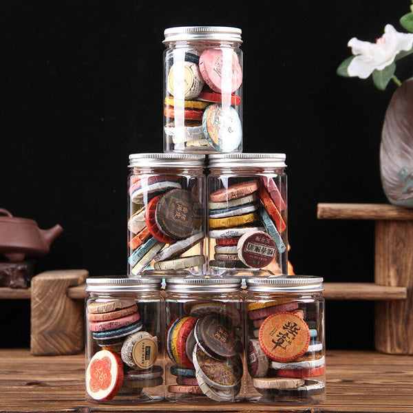 Yunnan Glutinous Rice Fragrant Raw and ripe Pu-erh Tea -Small Tea Cake13pcs/can