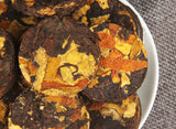 500g Yunnan Chenpi Pu'er tea cake citrus ripe tea black tea small jade cake