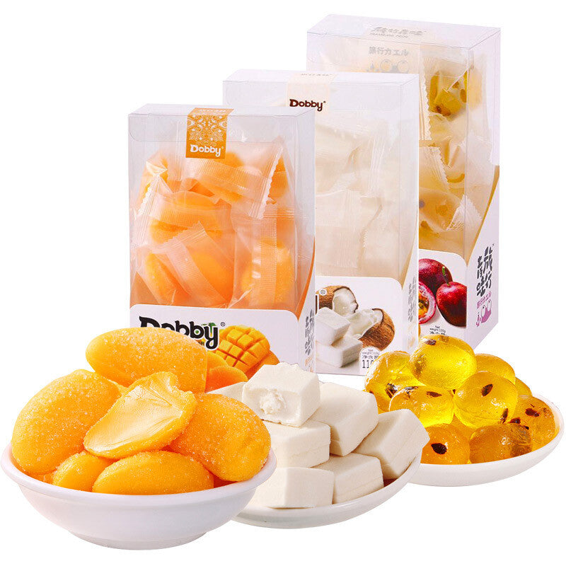 110g Q-Ball Chewy Fruit Gummies Dobby Mango Coconut Juice Soft Candy Main image