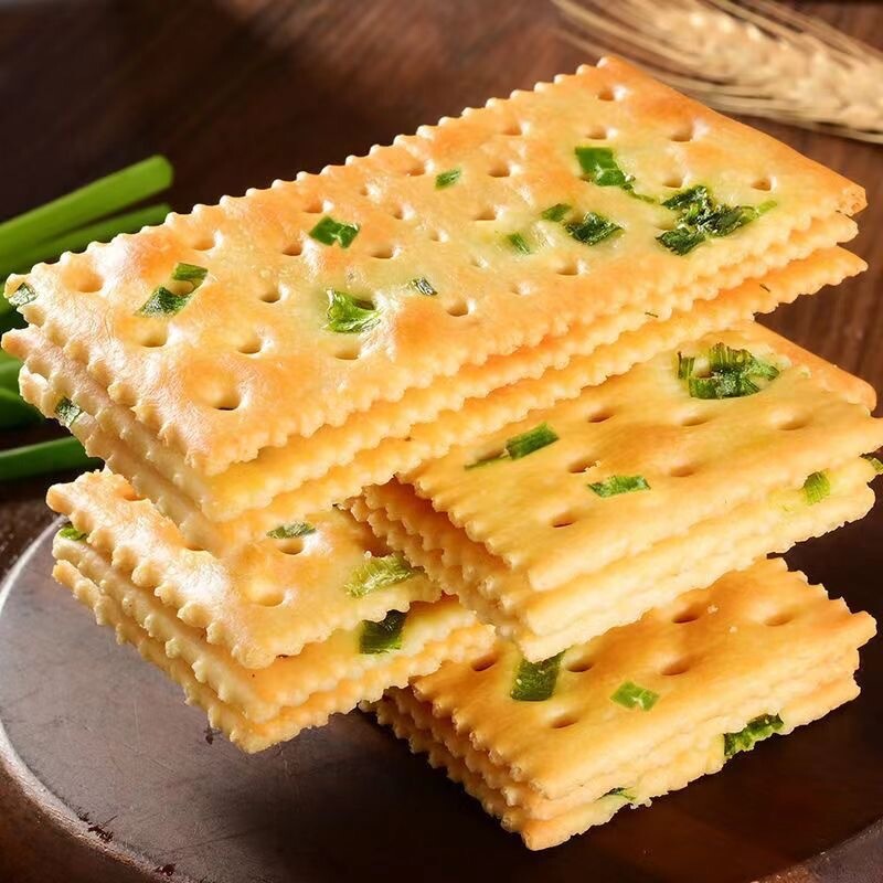 Exquisite Individual Packs，Savoury Onion Soda Crackers Healthy Office Treat with