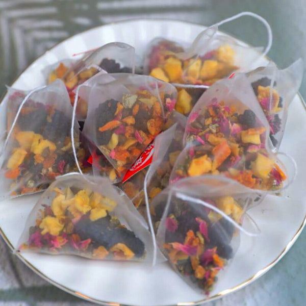 Blended beauty health care rose tea bags black tea skin whitening tea flavored