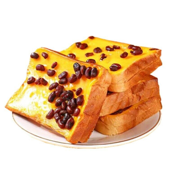 Red Bean Rock Cheese Toast with Grass Jelly Filling Quick Breakfast Snack