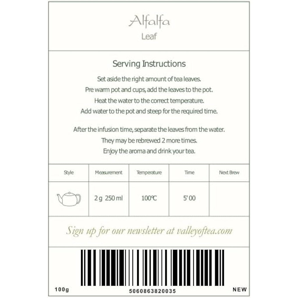 Alfalfa Herb Organic Medicago Sativa - Quality Lucerne - Erba Medica Tonic 100g