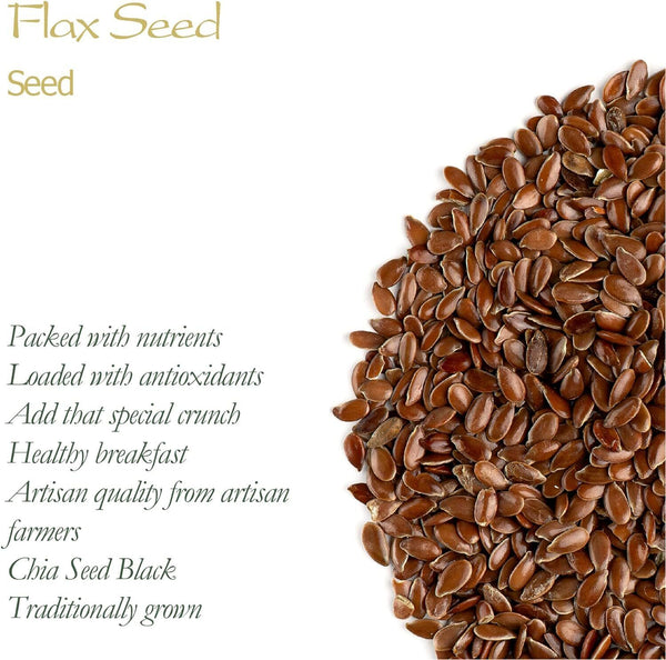 Whole Flax Seeds Organic Flaxseed - Culinairy Grade Flax Seed - Linseeds 200g