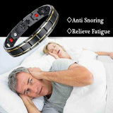 Classic Titanium Steel Anti-snoring Wrist Watch Men Magnetic Therapy Bracelet