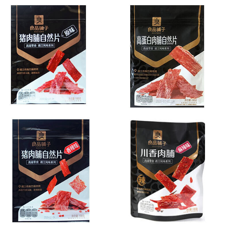 Pork Jerky 100g Original Spicy Jingjiang Specialty Pork Jerky Snacks 良品铺子猪肉脯100g