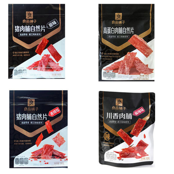 Pork Jerky 100g Original Spicy Jingjiang Specialty Pork Jerky Snacks 良品铺子猪肉脯100g