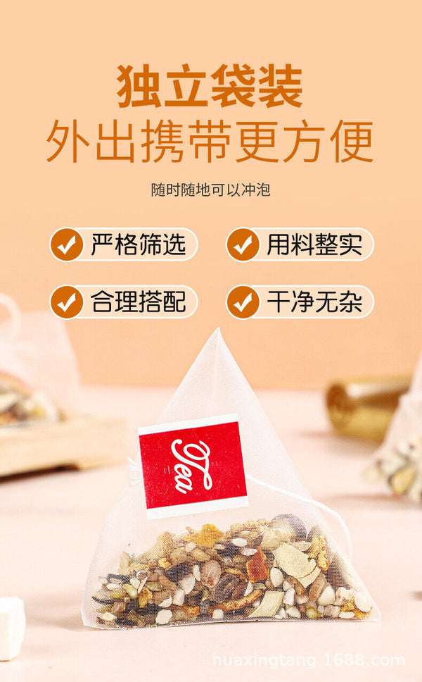 80g 8g*10 packs of five fingers Poria tea triangle tea bags Tu Fu Ling Job tea