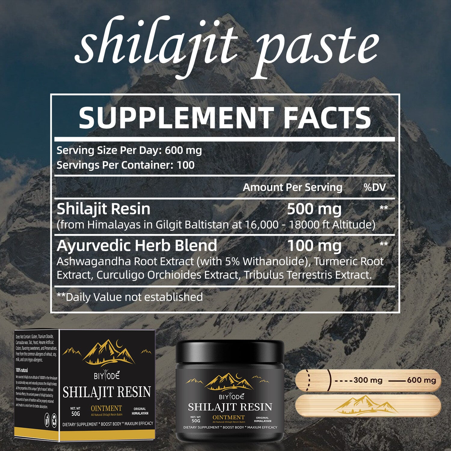 Lager Shilajit-Harz Shilajit-Harz 50g Shilajit-Harz-Paste