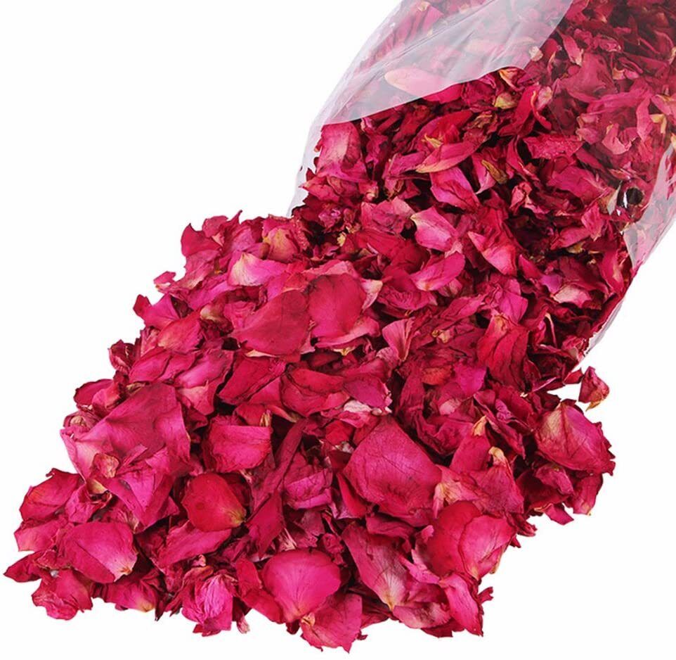Natural Dried Red Rose Petals Flower Rose Petal Bath Wedding Rose Petals 500g