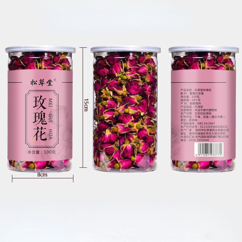 100g Rose Tea Organic Healthy Herbal Flower Tea Canned Ping Yin Mei Gui Cha Tea Main image