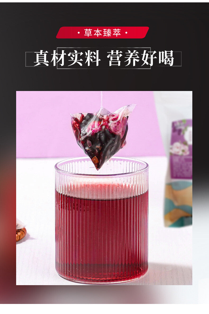 Mulberry Rose Hibiscus Tea Refreshing Summer Sweet Sour Fruit Drink