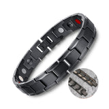 Classic Titanium Steel Anti-snoring Wrist Watch Men Magnetic Therapy Bracelet
