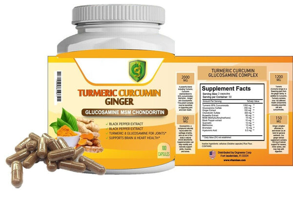 Turmeric Curcumin   Arthritis Joint supportwith Ginger Black Pepper Anti-Aging