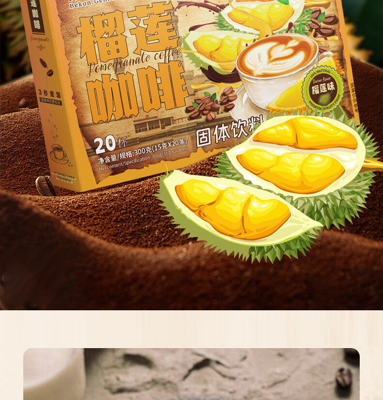 White Coffee Instant 3-in-1 Strong Flavor Durian Coffee Malaysia Musang King