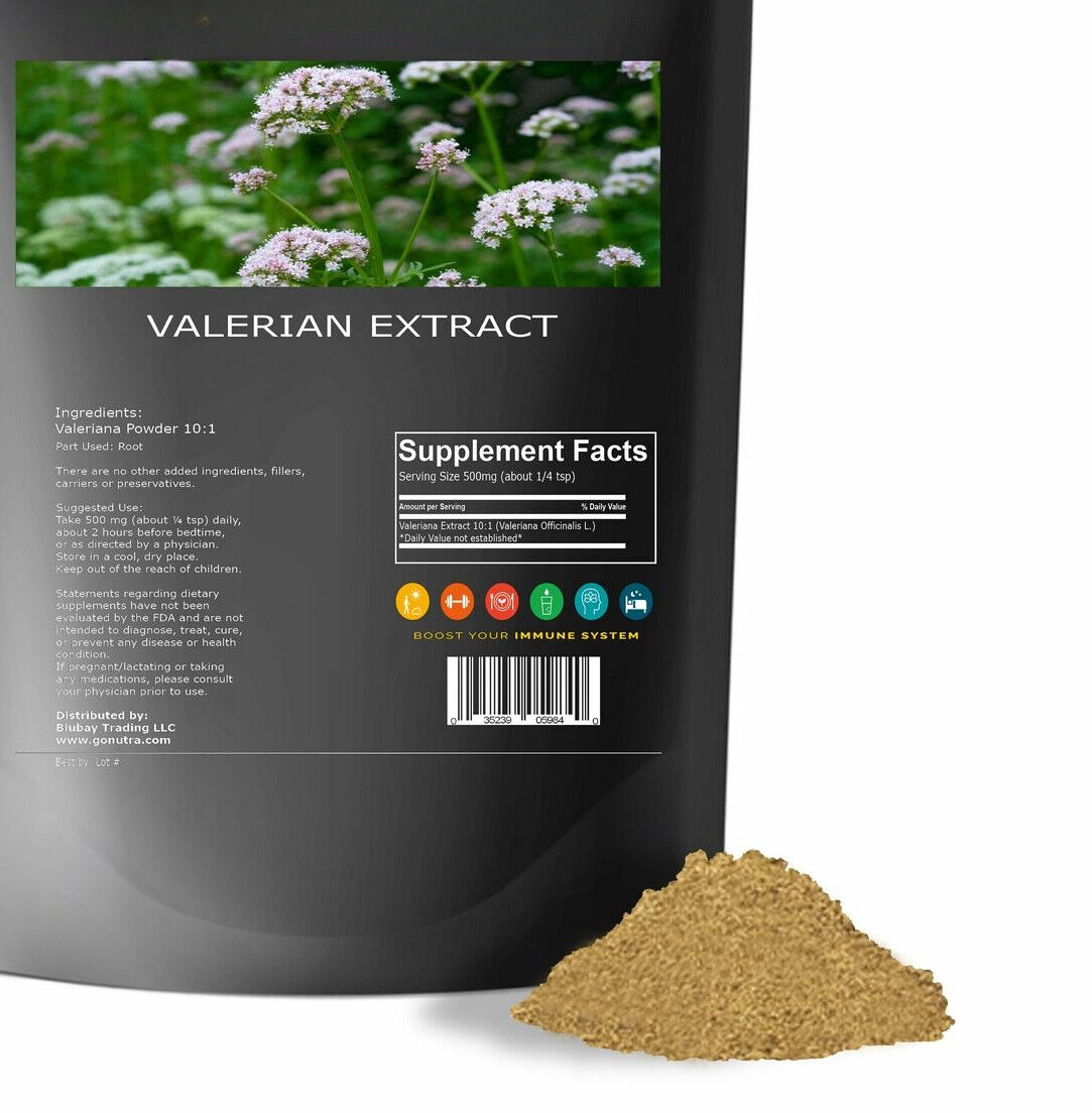Valerian Root Extract Powder 10:1 Extract 17.6 oz. Sleep Aid Herbal Supplement Main image