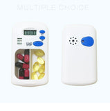 Timer Box Mini Handy Pill Reminder Drug Box 2Grid One-day Timing Medicine Cases