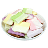 Delicious children's snacks, loose sweets, milk, and fruit candies