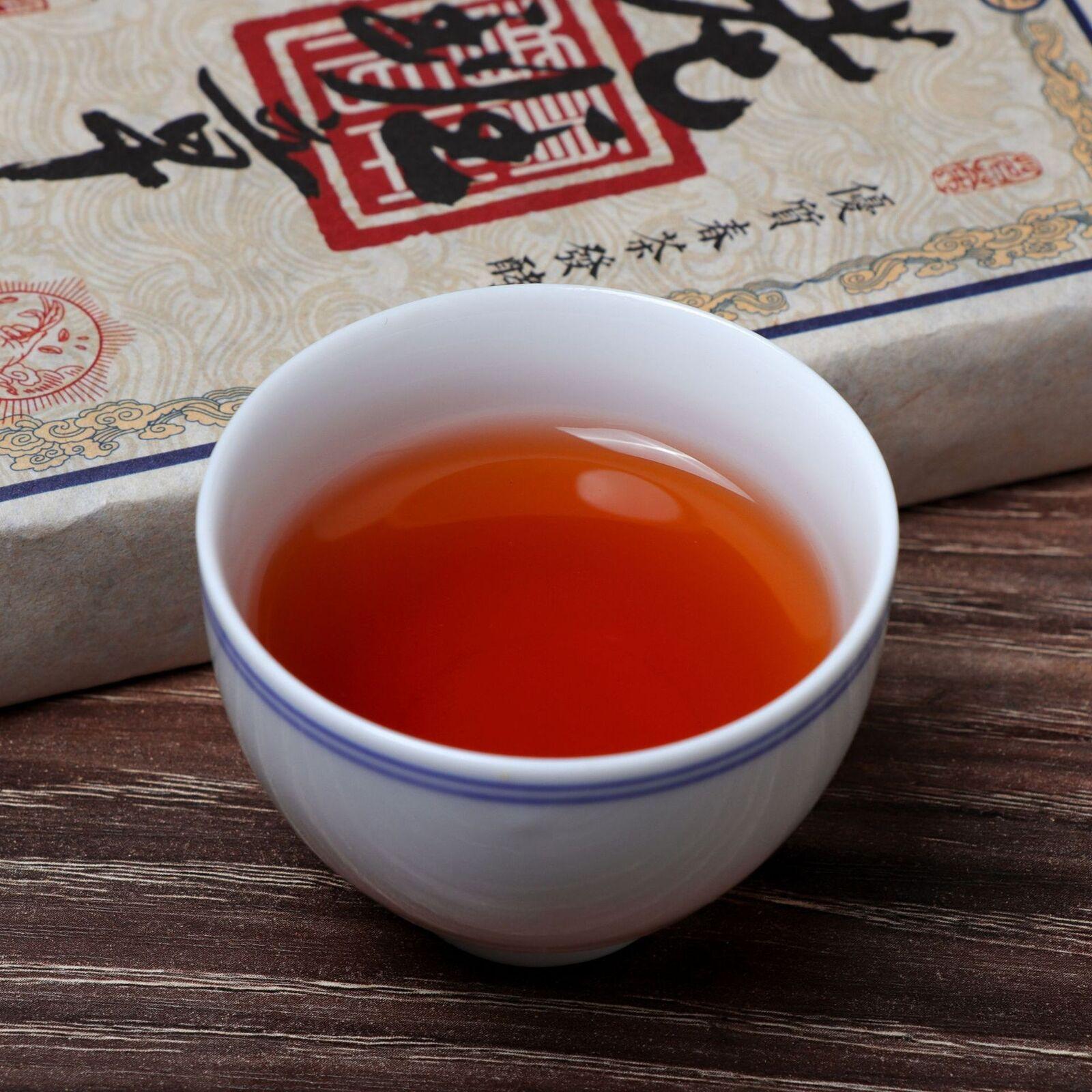 2008 Handpicked Yunnan Pu'er Boss Zhang ripe tea ancient tree tea brick 250g Main image