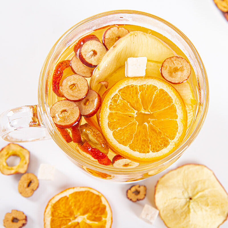 Apple Hawthorn Poria Fruit Tea with Dried Apple,Hawthorn,Poria and Orange Slices