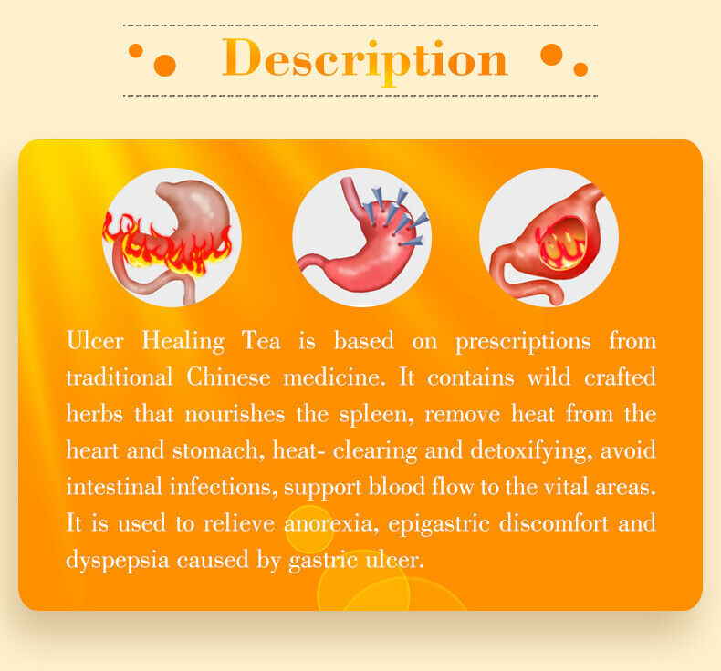Premium Natural Ulcer Healing Tea Herbal Tea 3g*30 bags