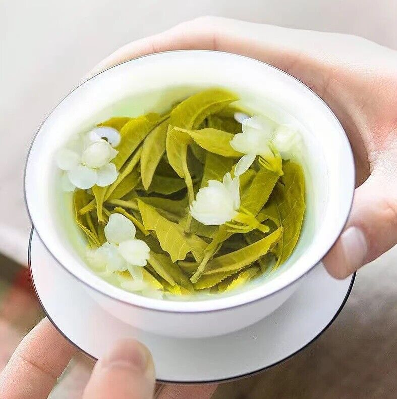 Authentic Jasmine Green Tea Handpicked Fragrant Loose Leaf Tea in Jar Secondary image