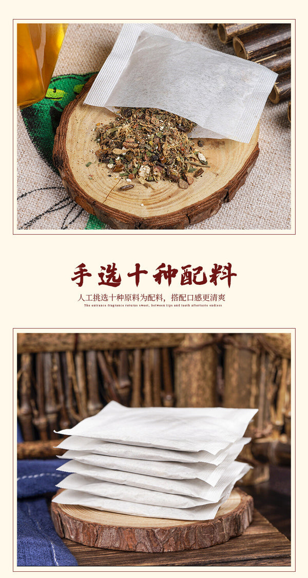 Herbal Detox Tea with Mulberry Chrysanthemum Corn Silk and Ginkgo in Kraft Paper