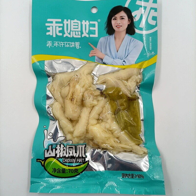 70g Chongqing Specialty Snacks 10 Packs Spicy Pickled Chicken Feet Main image