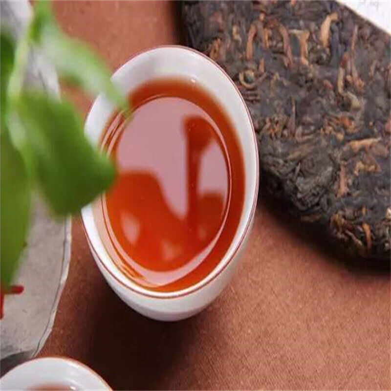 Yunnan 357g Pu'er Tea Cake Qizi Wild Mountain Tea Premium Black Puerh Cha China
