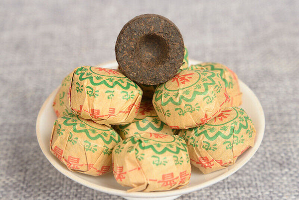 500g Yunnan Pu'er Ripe Tea Leaves Original Flavor Ripe Tea Mini Tuocha